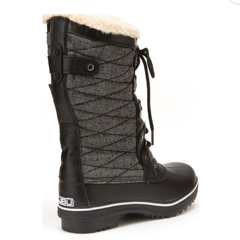 JBU by Jambu Lorna Encore Weather Ready Snow Boot, Black Herringbone 7 M in box - Picture 7 of 12